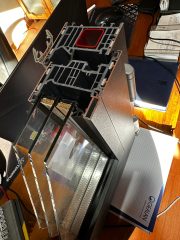 Sezione del profilo in PVC GEALAN S9000 con vetrocamera isolante
